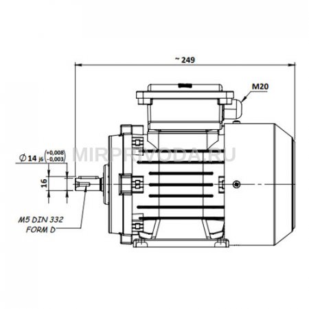 Однофазный электродвигатель MK21D 71 M 2c (0.37/3000)