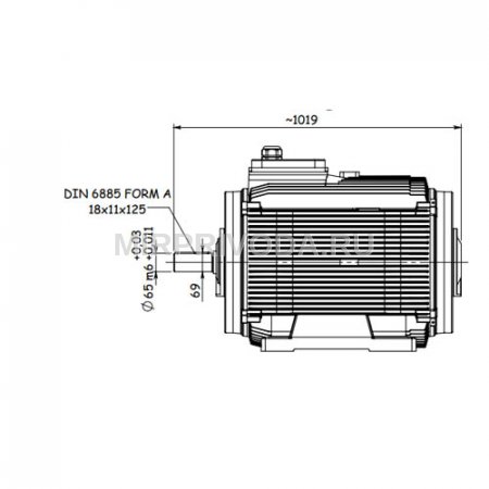 Электродвигатель дымоудаления GM2ED 315 S 2a (110/3000)
