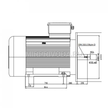 Электродвигатель трехфазный GMM 400 L 4e (710/1500)