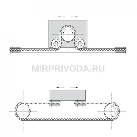 Фиксирующая пластина зубчатого ремня T10 25