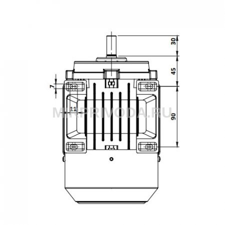 Однофазный электродвигатель MK21D 71 M 4c (0.25/1500)