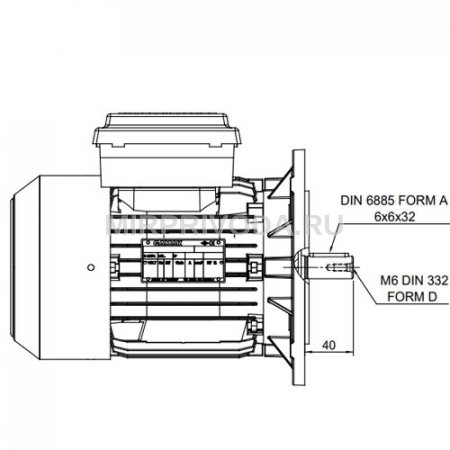 Однофазный электродвигатель M21D 80 M 2d (1.1/3000)