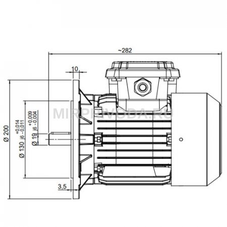Однофазный электродвигатель M21D 80 M 2d (1.1/3000)