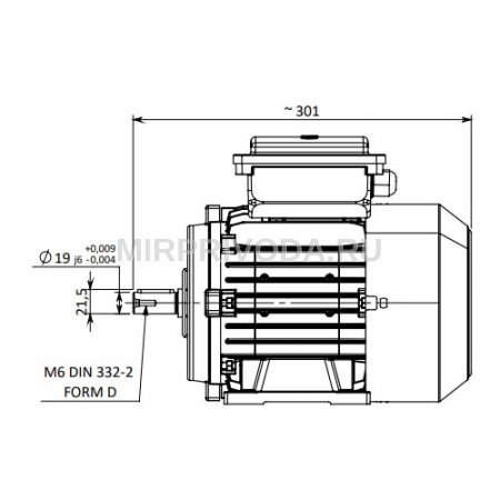 Однофазный электродвигатель MK21D 90 S 2c (1.5/3000)