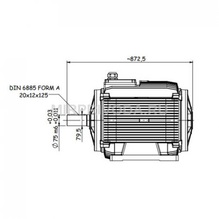 Электродвигатель дымоудаления GM2ED 280 S 4a (75/1500)