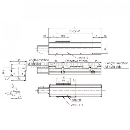 Линейный модуль YR-EGHS210F-BC-10-800