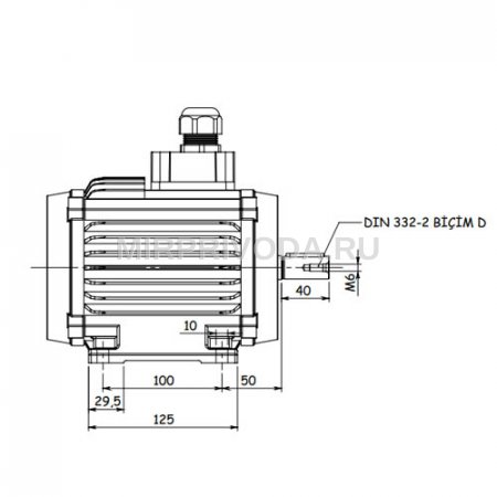 Электродвигатель дымоудаления GM2ED 80 M 2a (0.75/3000)