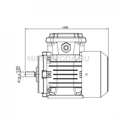 Однофазный электродвигатель M21D 71 M 4b (0.18/1500)