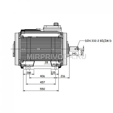 Электродвигатель дымоудаления GM2ED 315 M 2b (132/3000)