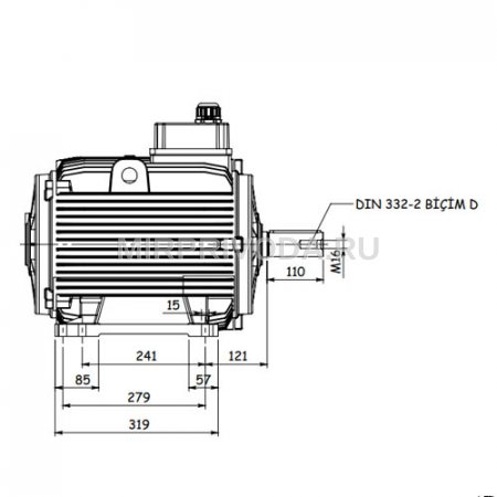 Электродвигатель дымоудаления GM2ED 180 M 4a (18.5/1500)