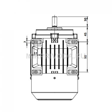 Однофазный электродвигатель MK21D 71 M 2d (0.55/3000)