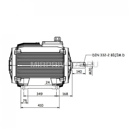 Электродвигатель дымоудаления GM2ED 250 M 2a (55/3000)