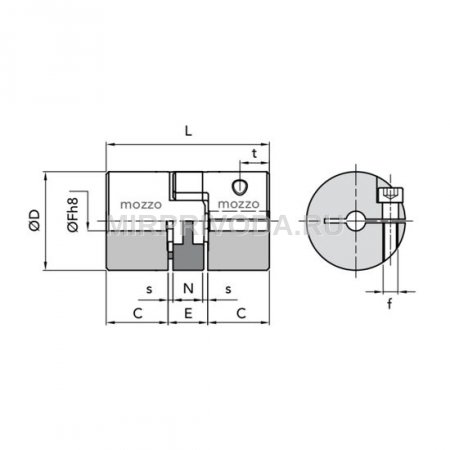 Полумуфта соединительная  кулачковая GE-T 3030 SG D11