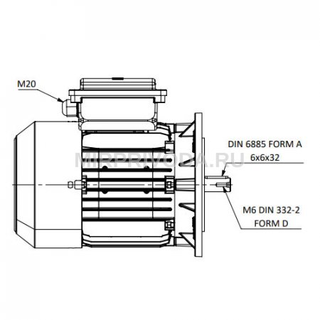Однофазный электродвигатель MS21D 90 S 2b (1.1/3000)