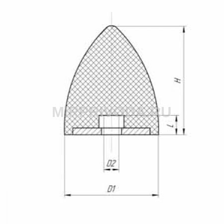 Виброопора 50X65 M10 Тип B Параболическая