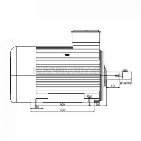 Электродвигатель трехфазный GMM 450 L 8b (560/750)