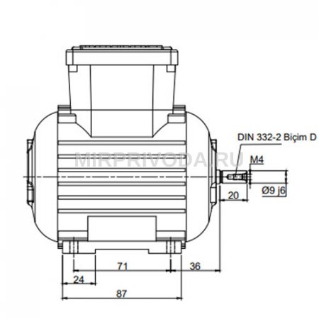 Электродвигатель трехфазный AGM 56 M 4a (0.06/1500)
