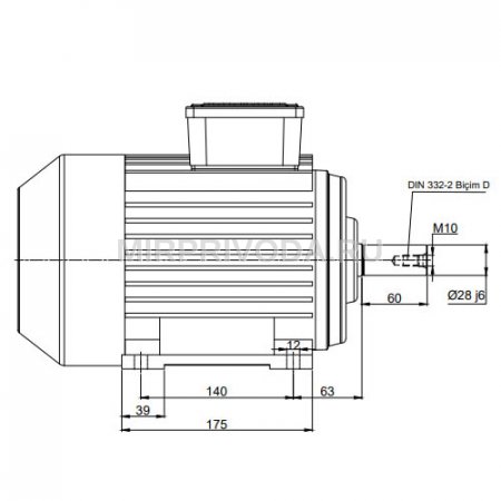 Электродвигатель трехфазный AGM 100 L 8b (1.1/750)
