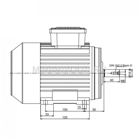 Электродвигатель трехфазный AGM 80 M 8b (0.25/750)