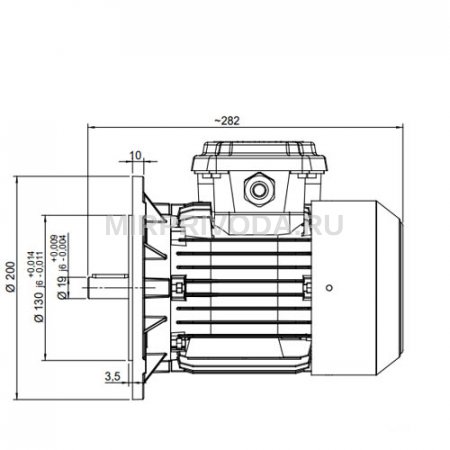 Однофазный электродвигатель M21D 80 M 2a (0.37/3000)