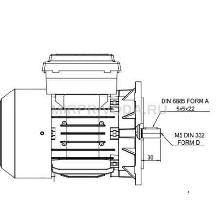 Однофазный электродвигатель M21D 71 M 2c (0.37/3000)