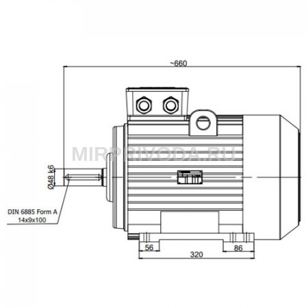Электродвигатель трехфазный AGM2E 180 M 2a (22/3000)