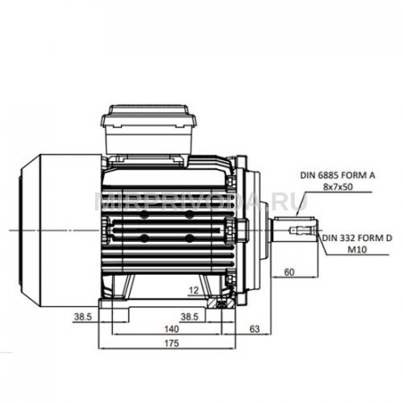 Однофазный электродвигатель M21D 100 L 4c (3/1500)