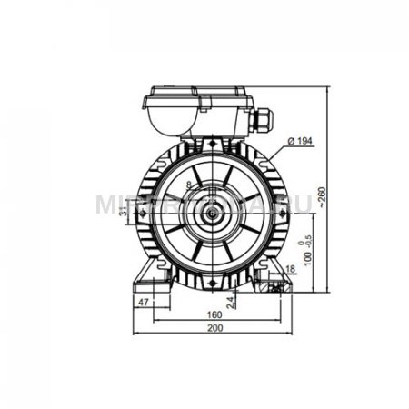 Однофазный электродвигатель M21D 100 L 4c (3/1500)