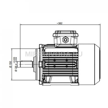 Однофазный электродвигатель M21D 100 L 4c (3/1500)