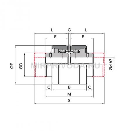 Полумуфта GF 65 Long зубчатая