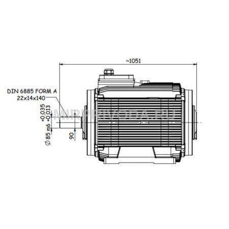 Электродвигатель дымоудаления GM2ED 315 S 4a (110/1500)