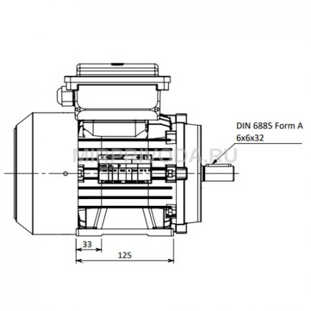 Однофазный электродвигатель MS21D 80 M 4b (0.55/1500)