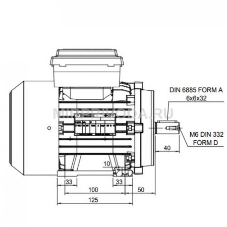 Однофазный электродвигатель M21D 80 M 4b (0.55/1500)