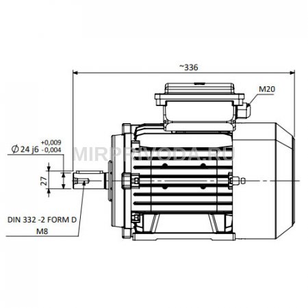 Однофазный электродвигатель MK21D 90 L 2e (2.2/3000)