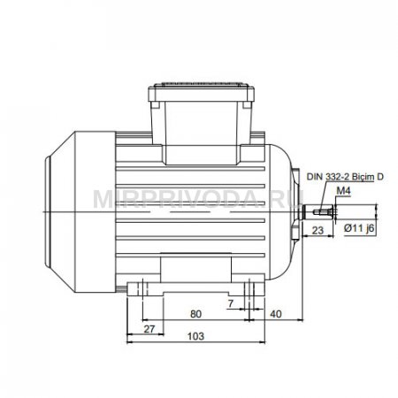 Электродвигатель трехфазный AGM 63 M 4b (0.18/1500)