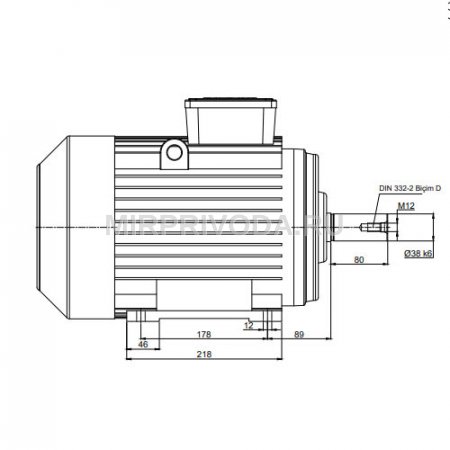 Электродвигатель трехфазный AGM 132 M 8b (3/750)