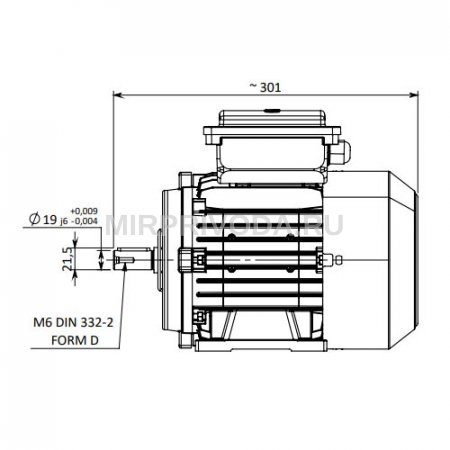 Однофазный электродвигатель MK21D 90 S 4b (0.75/1500)