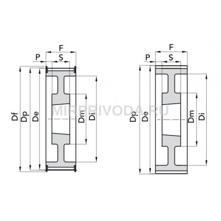 Шкив зубчатый Poly Chain GT 14M-37-56 TB3020