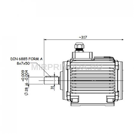 Электродвигатель дымоудаления GM2ED 100 L 4b (3/1500)