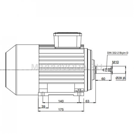 Электродвигатель трехфазный AGM2E 100 H 4b (3/1500)