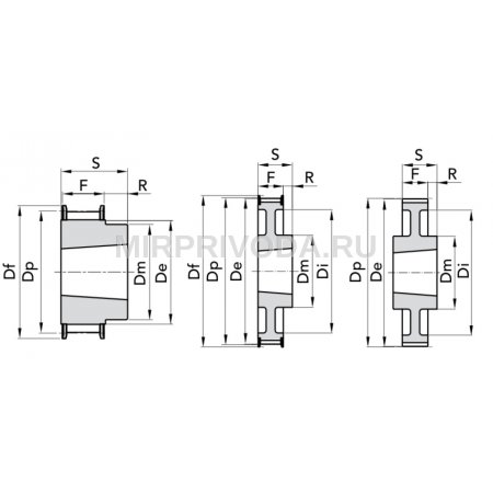 Шкивы зубчатые L 050 Z=26 TB1108