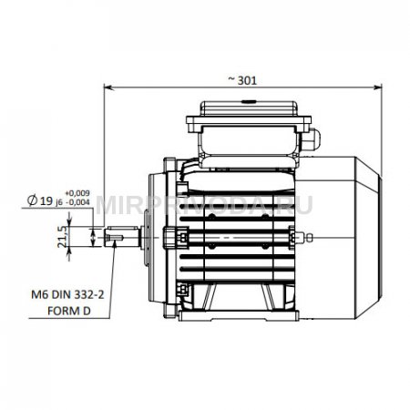 Однофазный электродвигатель MK21D 90 S 4a (0.55/1500)