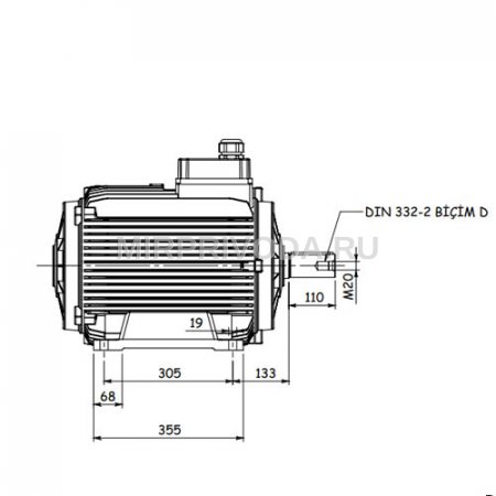 Электродвигатель дымоудаления GM2ED 200 L 4a (30/1500)