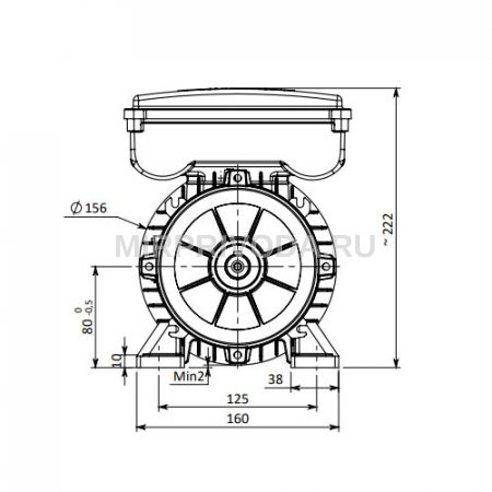 Однофазный электродвигатель MK21D 80 M 4a (0.37/1500)