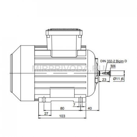 Электродвигатель трехфазный C.AGM 63 M 4c (0.25/1500)