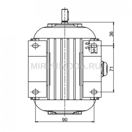 Электродвигатель трехфазный AGM 56 M 4b (0.09/1500)