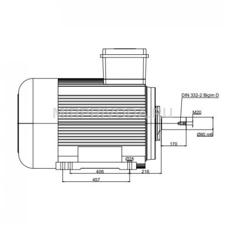 Электродвигатель трехфазный GM2E 315 M 4c (160/1500)