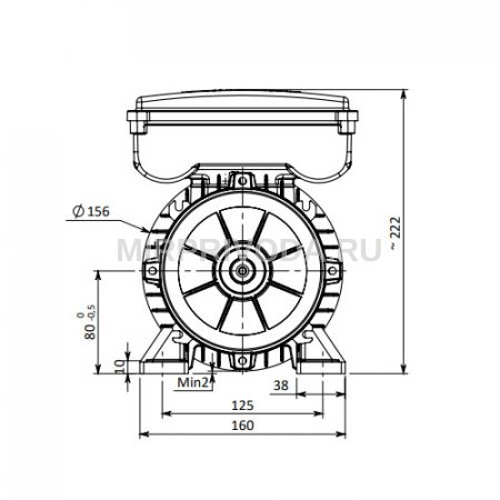 Однофазный электродвигатель MS21D 80 M 2d (1.1/3000)