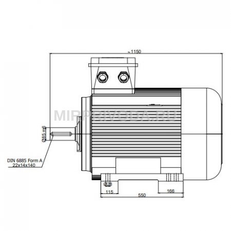 Электродвигатель трехфазный GM2E 315 M 6c (110/1000)