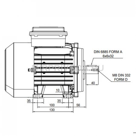 Однофазный электродвигатель M21D 90 S 4a (0.55/1500)